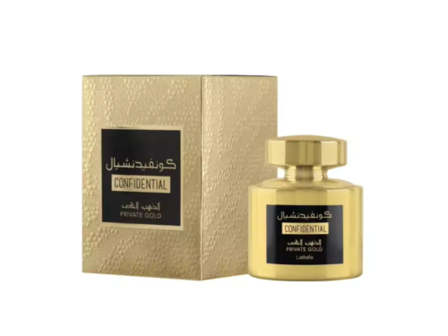 CONFIDENTIAL PRIVATE GOLD  Lattafa perfume unisex 100 Ml